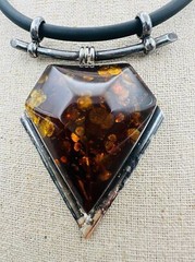 Gorgeous artisan natural amber statement Necklace