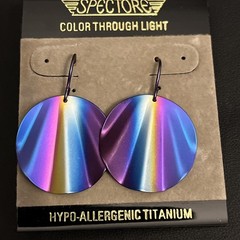 Spectore Color Through Light Titanium Post Earrings (B2)