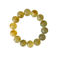 Natural Serpentine Jade Bead Bracelet