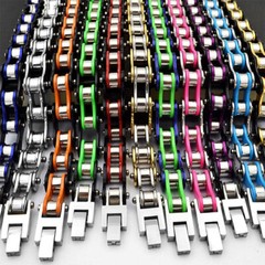 Men’s Bracelets Motorcycle/Biker/Bicycle Chain Link Bracelets Stainless Steel