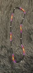 Midnight Sun – Handmade Glass Seed Bead Necklace 26” Boho