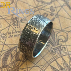 90% SILVER Barber Half Dollar COIN RING USA United States SIZES 5-12 Handmade