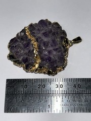 Amethyst Geode Pendants Group of 3 Amethyst Pendants