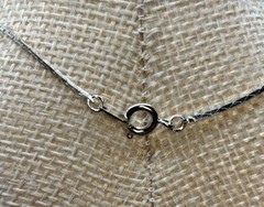 Copper Pendant Embellished Artisan Hand Crafted Floral Silver Tone Chain 16”