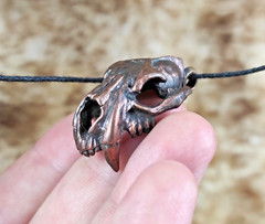 Mountain Lion Skull Pendant, Lion King Skull Necklace, Medieval Lion Amulet