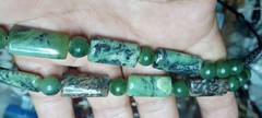 Nephrite Genuine Jade from Canada Handmade and Braided Adjustable Necklace.