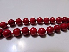 8 mm ROUND RED CORAL NECKLACE WITH 925 SILVER HEART PENDANT HANDMADE 18 in.