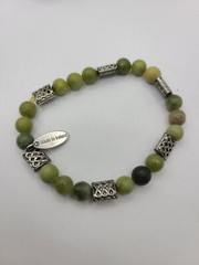 All That Glisters Irish Connemara Marble Celtic Beaded Bracelet